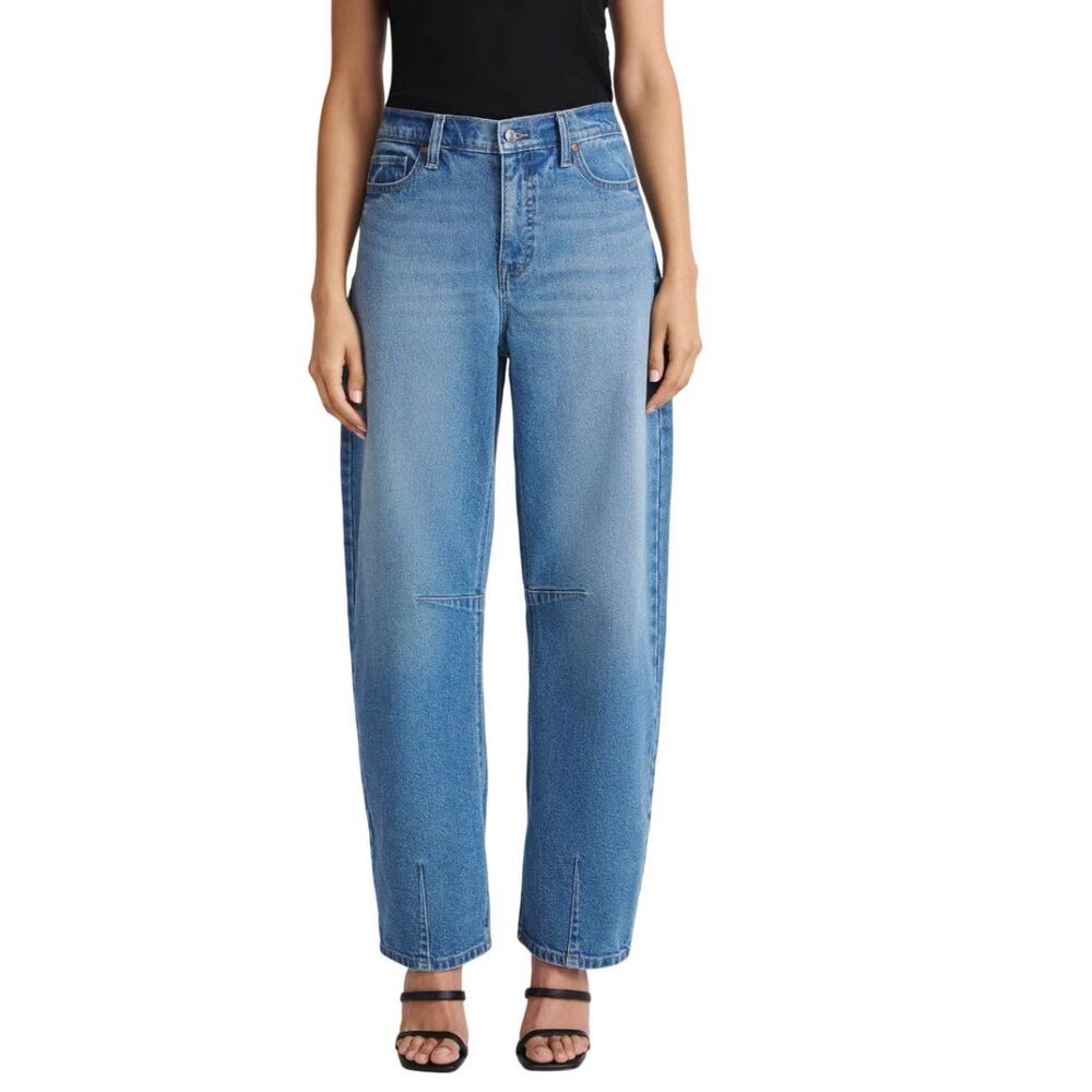 Sofia Vergara Barrel Leg Jeans size 18 Plus Medium Wash Non Ripped #1000